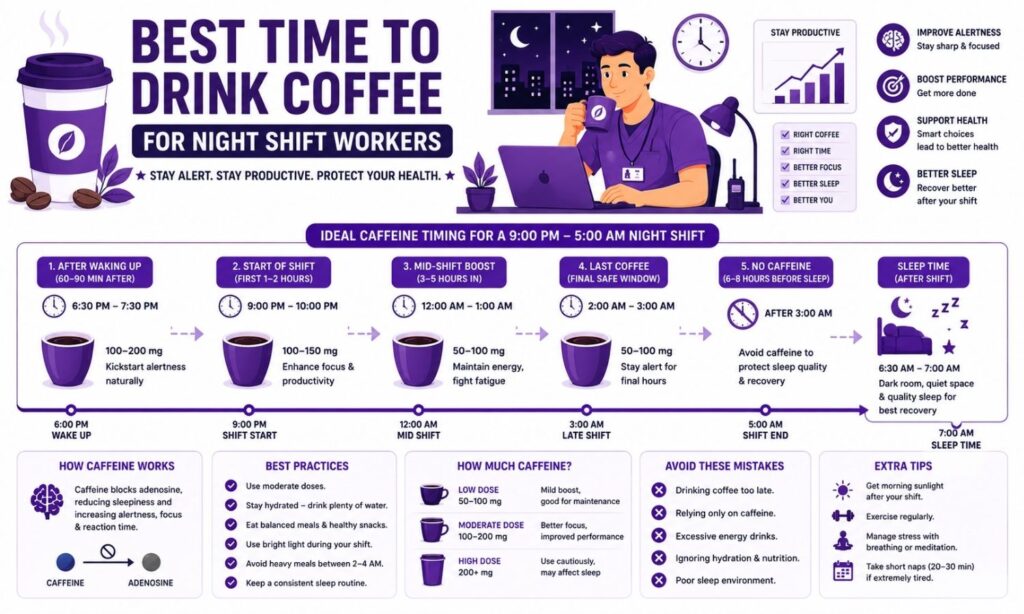 Best Time to Drink Coffee for Night Shift Workers